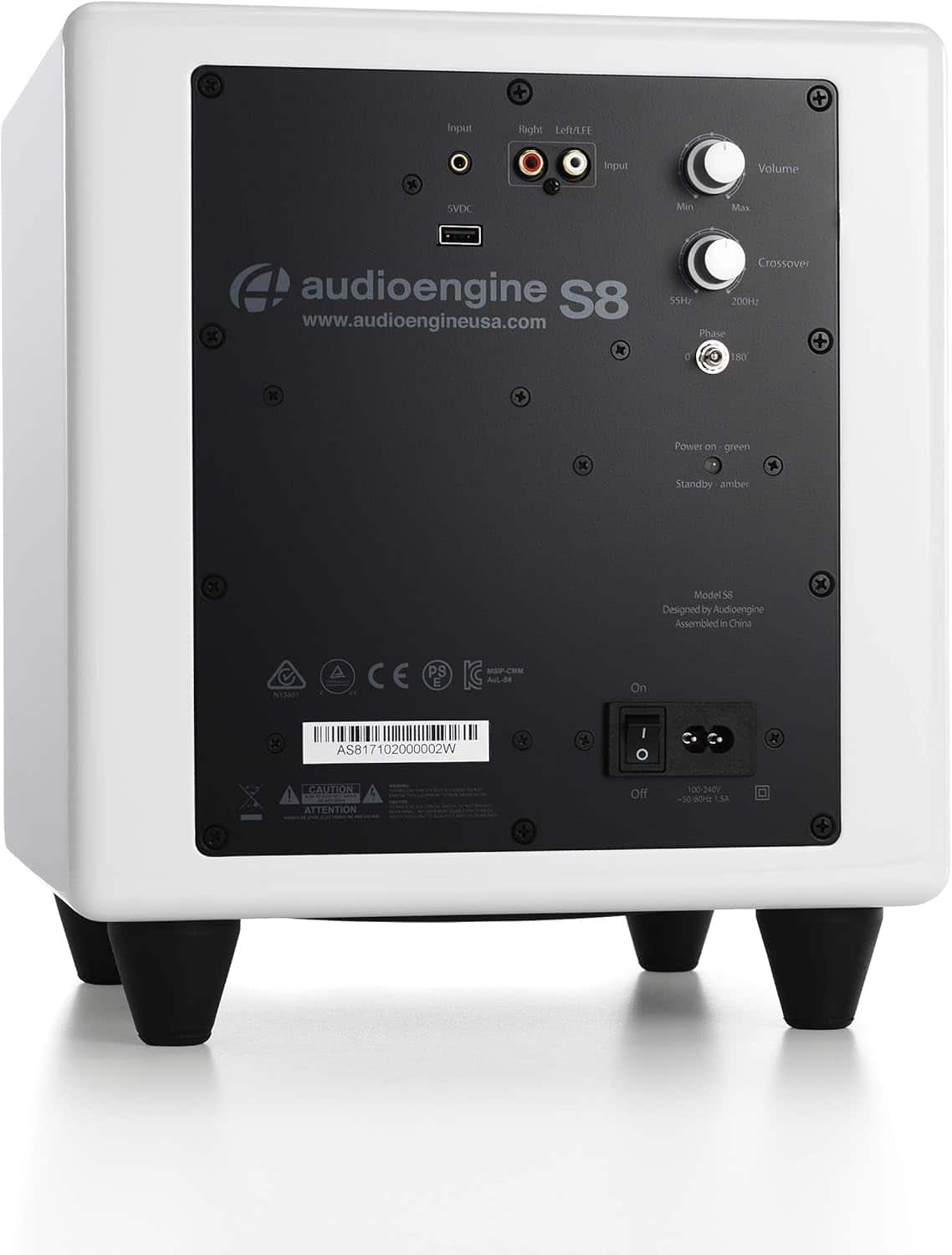 Audioengine S8 250 Watt 8in Powered Subwoofer White - Best Buy