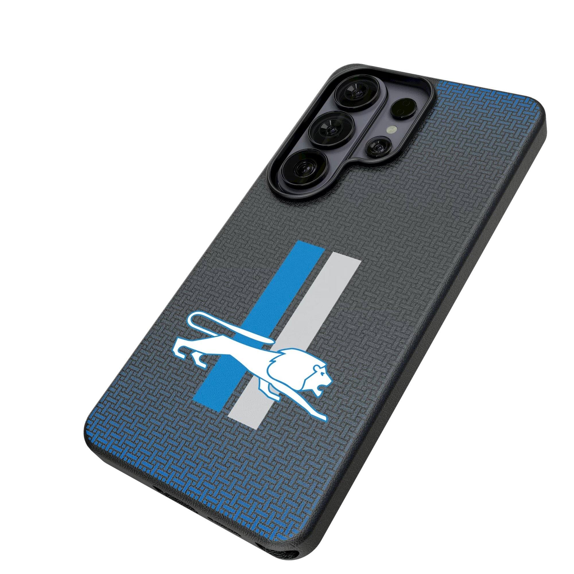 Alt View 1. Keyscaper - Detroit Lions Historic Collection 1961-1969 Galaxy Magnetic Bump Case - S25 Ultra - Black.