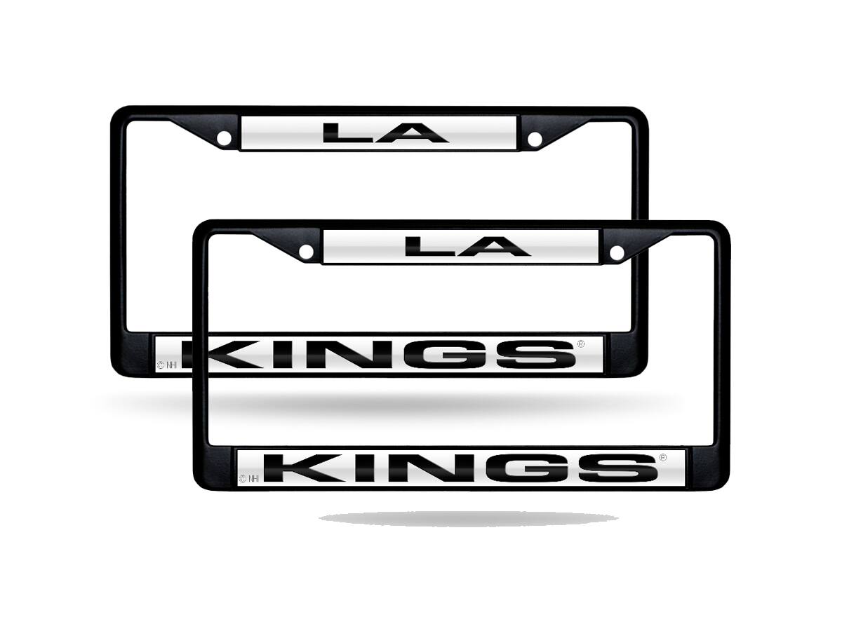 Los Angeles Kings Black Metal Laser License Plate Frame, Set of 2 Frames
