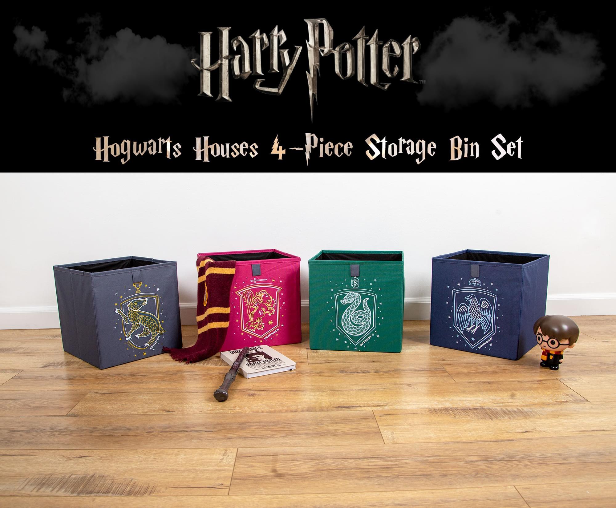 Harry Potter  
Hogwarts Houses 4-Piece Storage Bin Set