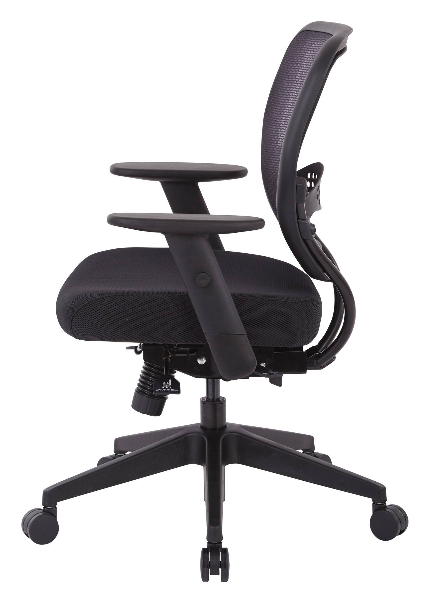 Left. Office Star Products - Air Grid® and Mesh Office Chair - Black.
