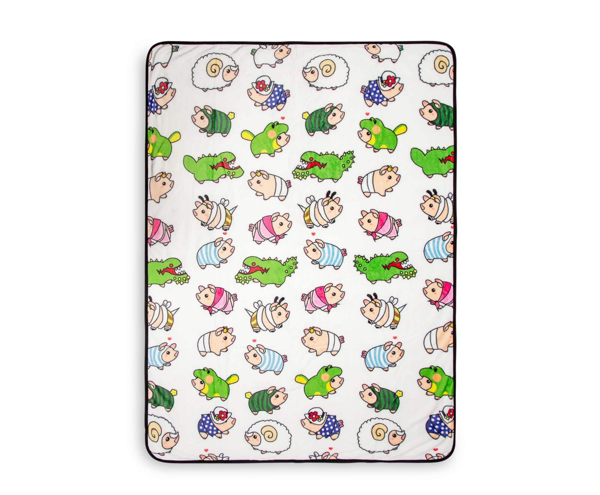 Toynk - Monster Hunter Poogie Fleece Throw Blanket | 45 x 60 Inches - White