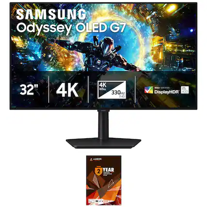 SAMSUNG Odyssey OLED G7 32" 4K 165Hz 330Hz FHD VESA CERTIFIED DisplayHDR 400 AMBER 2 YEAR