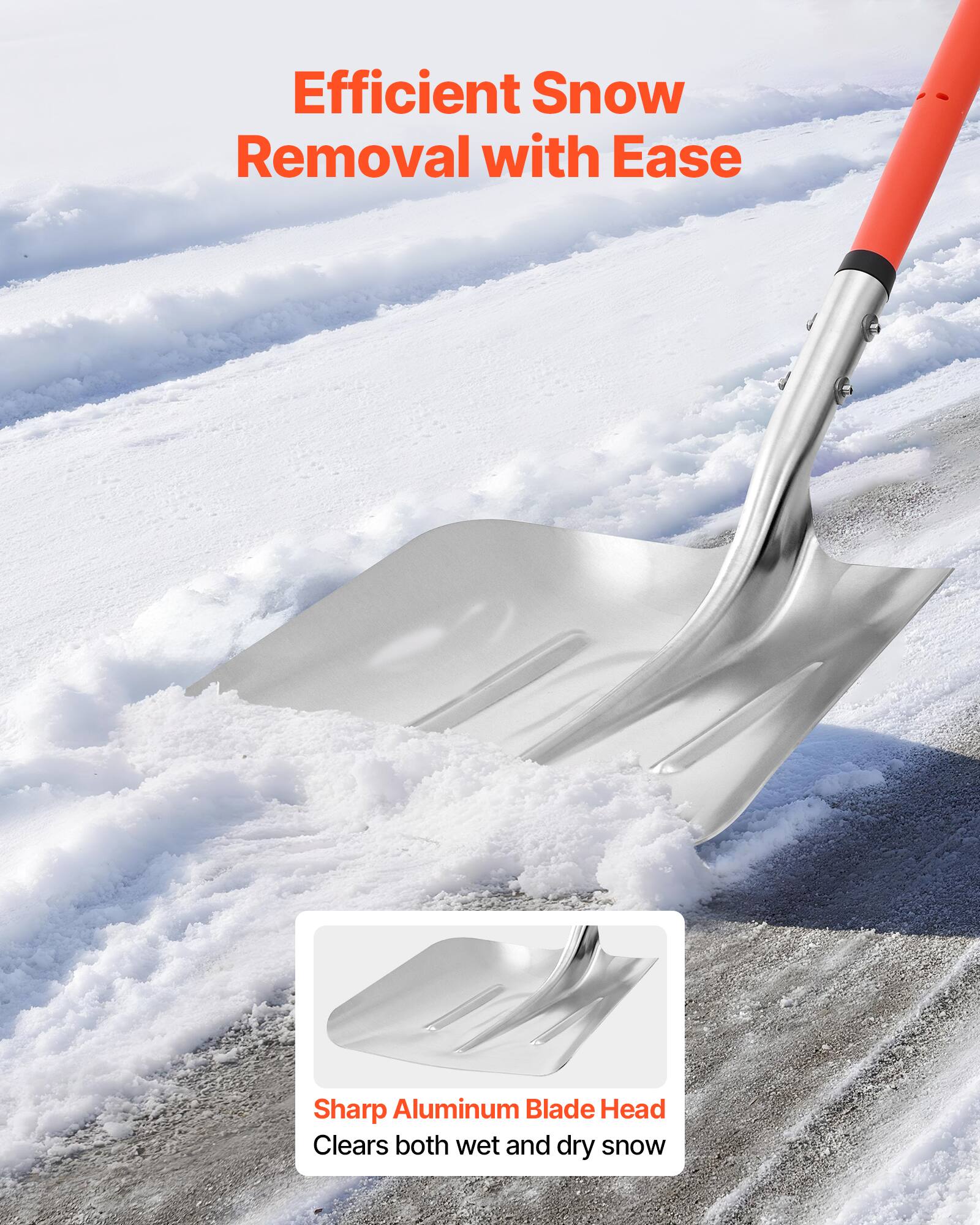 Efficient Snow Removal with Ease

Sharp Aluminum Blade Head Clears both wet and dry snow