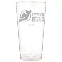 Great American Products - New Jersey Devils Etched 16oz. Rally Cry Pint Glass - Multicolor