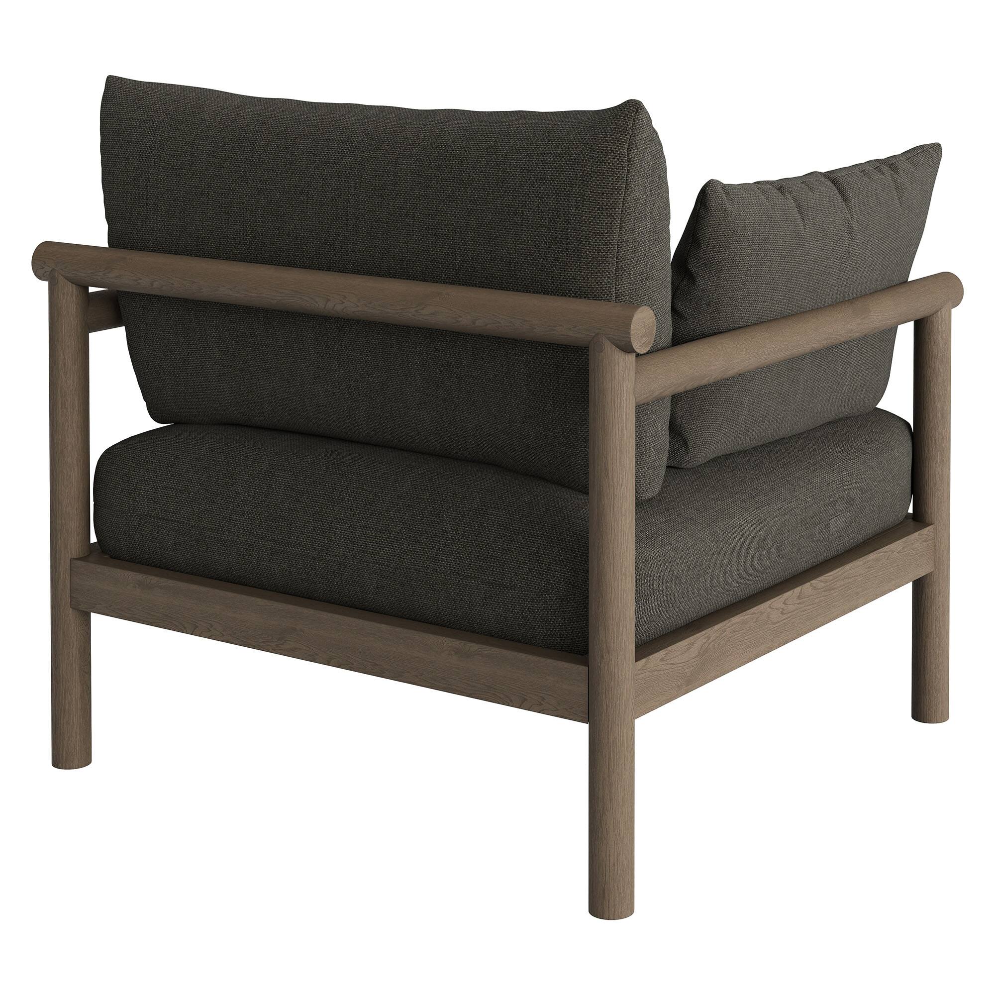Alt View 3. Modway - Eleni Outdoor Teak Wood Armchair by Modway - Weathered Gray Flint.
