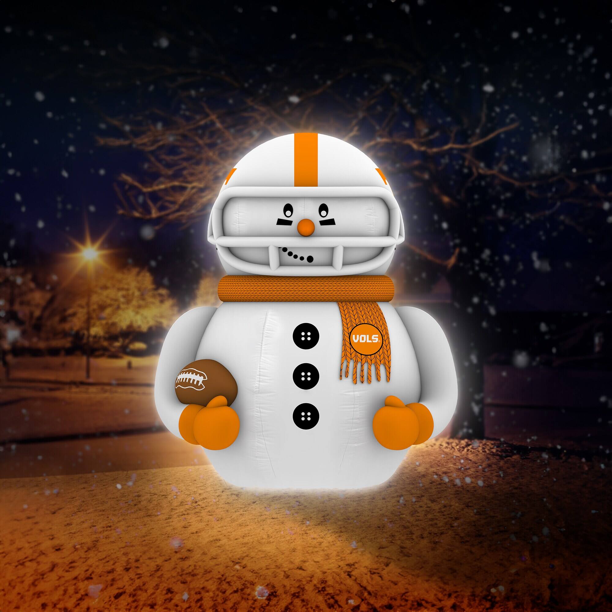 Alt View 3. Sporticulture - Tennessee Volunteers Inflatable Snowman Player - Orange.