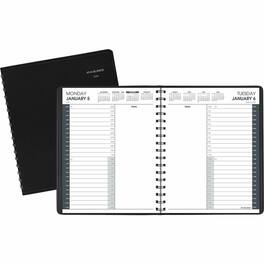 AT-A-GLANCE - 24-HourAppointment Book Planner, Medium, Daily, 7 x 8 3/4, Black