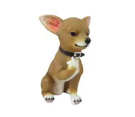 DWK Corporation - Lil Rascal Rude Finger Flipping Chihuahua Dog Tabletop Statue 6.75 Inches High - Brown