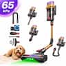 COQOOL - Cordless Vacuum Cleaner for Home, 65KPA 70Mins Stick Vacuum with Foldable Design for Hard Floors Carpet Pet Hair - Gold