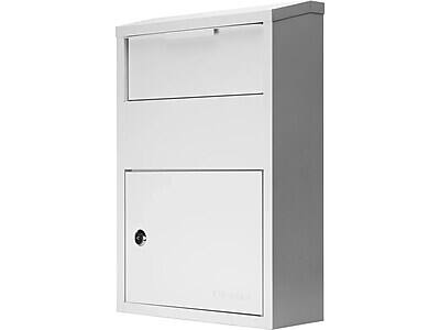 Alt View 1. Barska - Barska Large Locking Wall-Mounted Drop Box, White (CB13956) - White.
