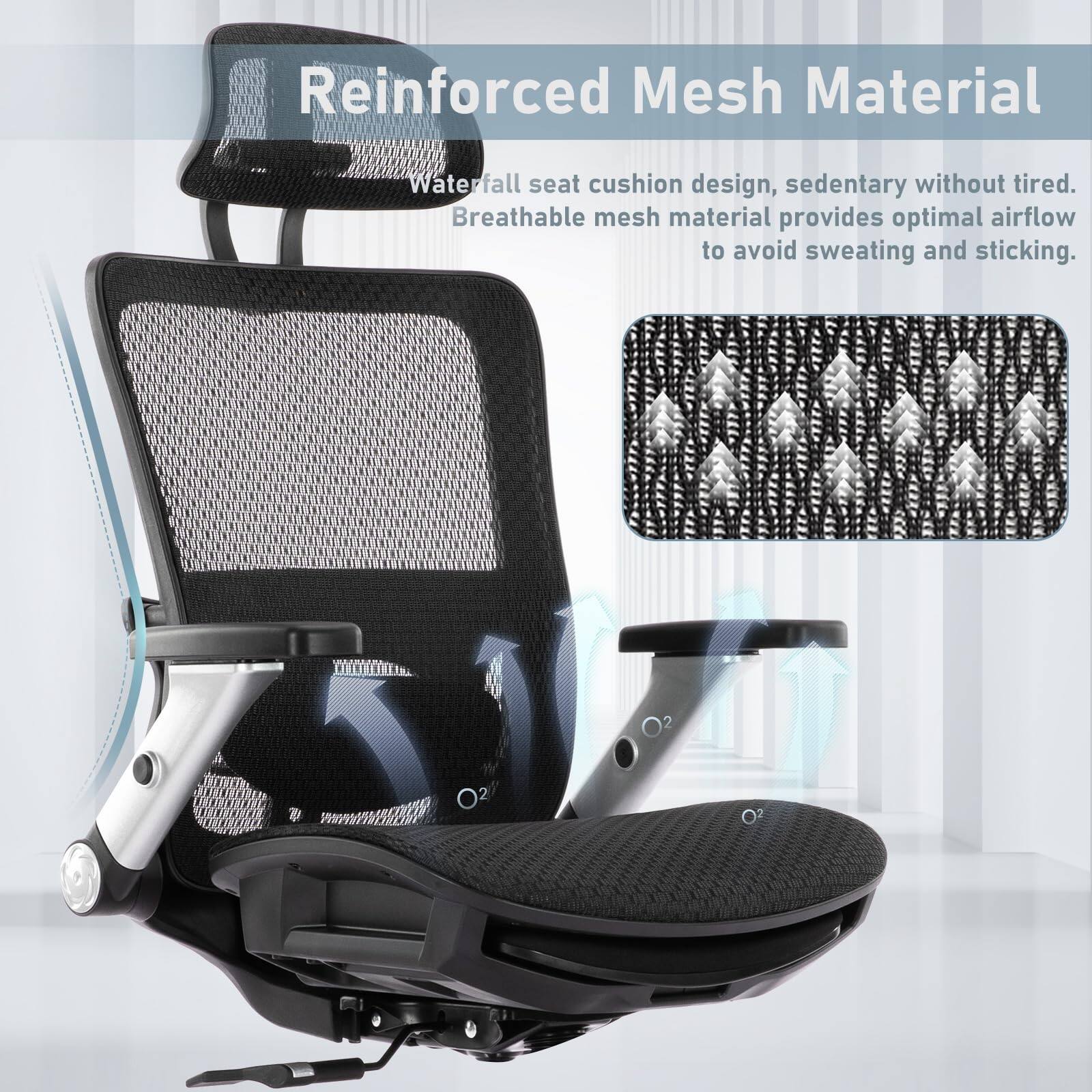 Reinforced Mesh Material

Waterfall seat cushion design, sedentary without tired. Breathable mesh material provides optimal airflow to avoid sweating and sticking.