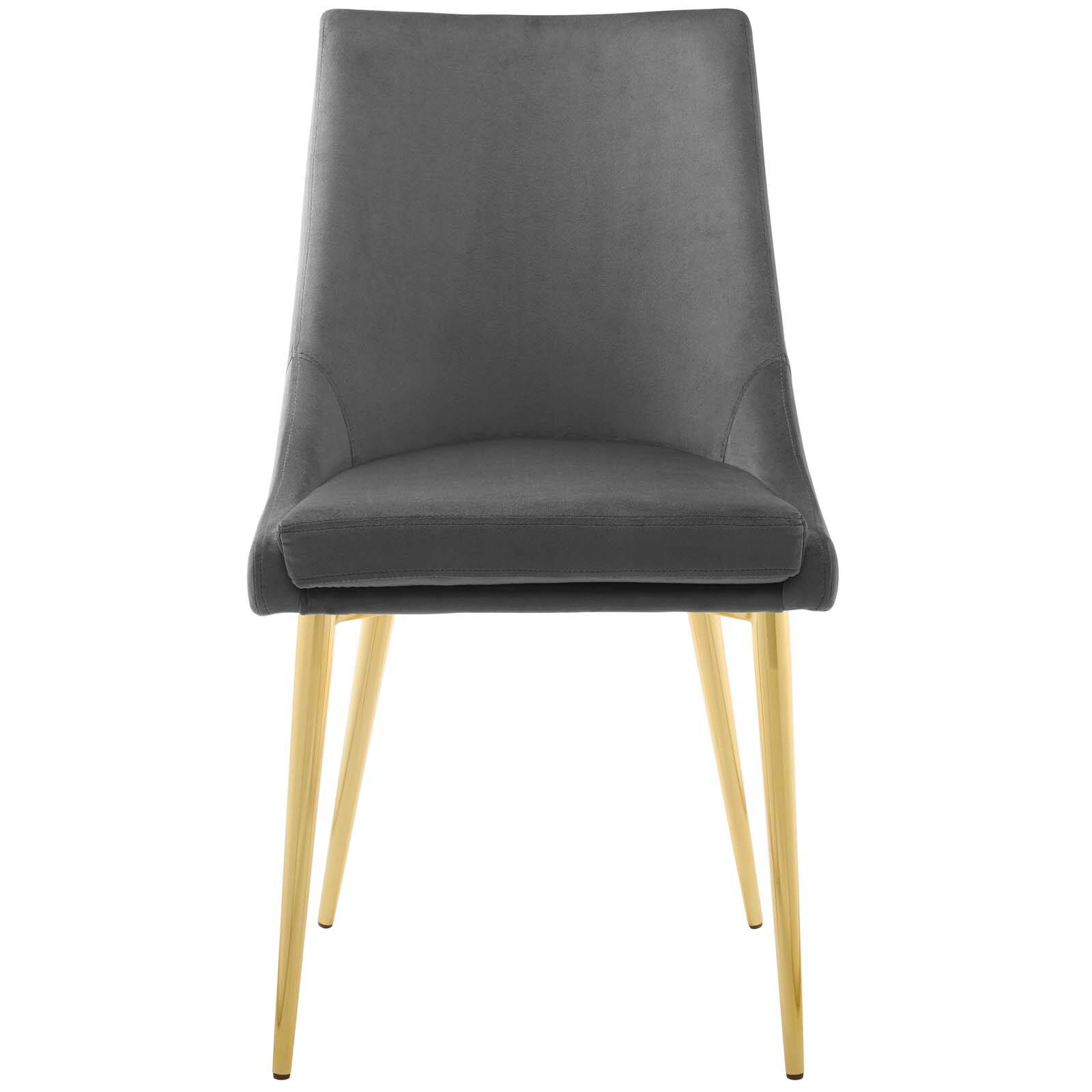 Alt View 2. Modway - Viscount Modern Accent Performance Velvet Dining Chair by Modway - Gray.