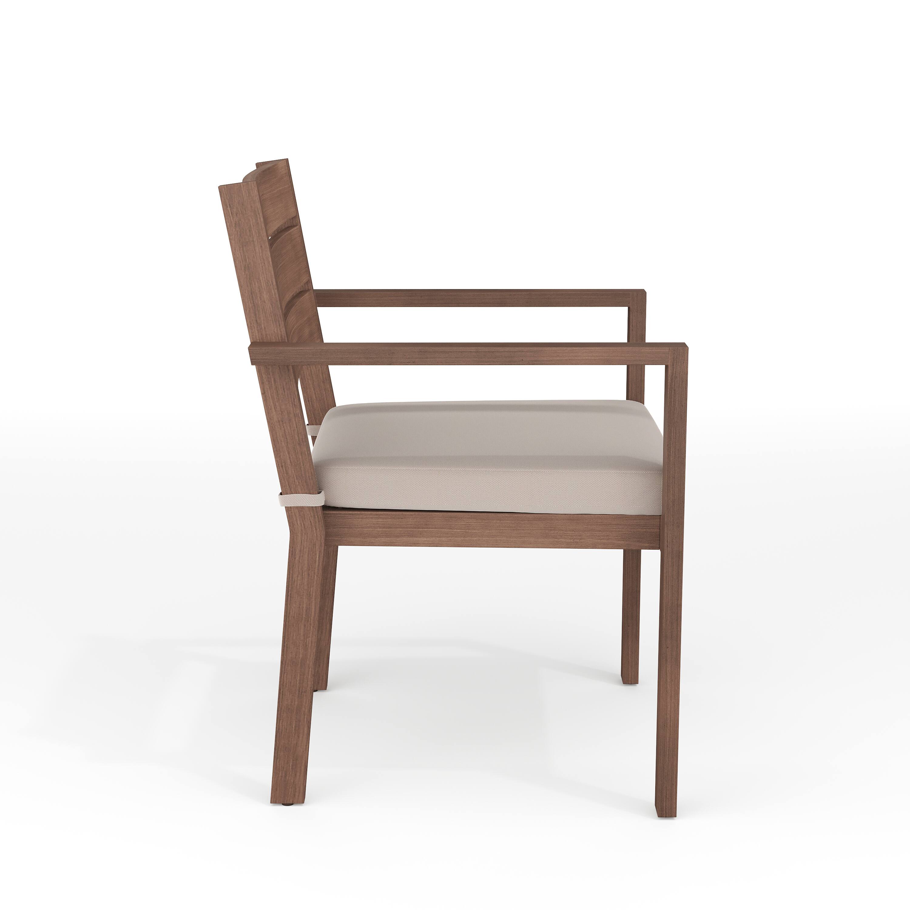 Alt View 8. Martha Stewart - Bedford 2PK All-Weather Stacking Patio Dining Armchairs with Seat Cushions - Brown.