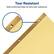 Tear Resistant
Gold reinforced holes for extra tear resistance.