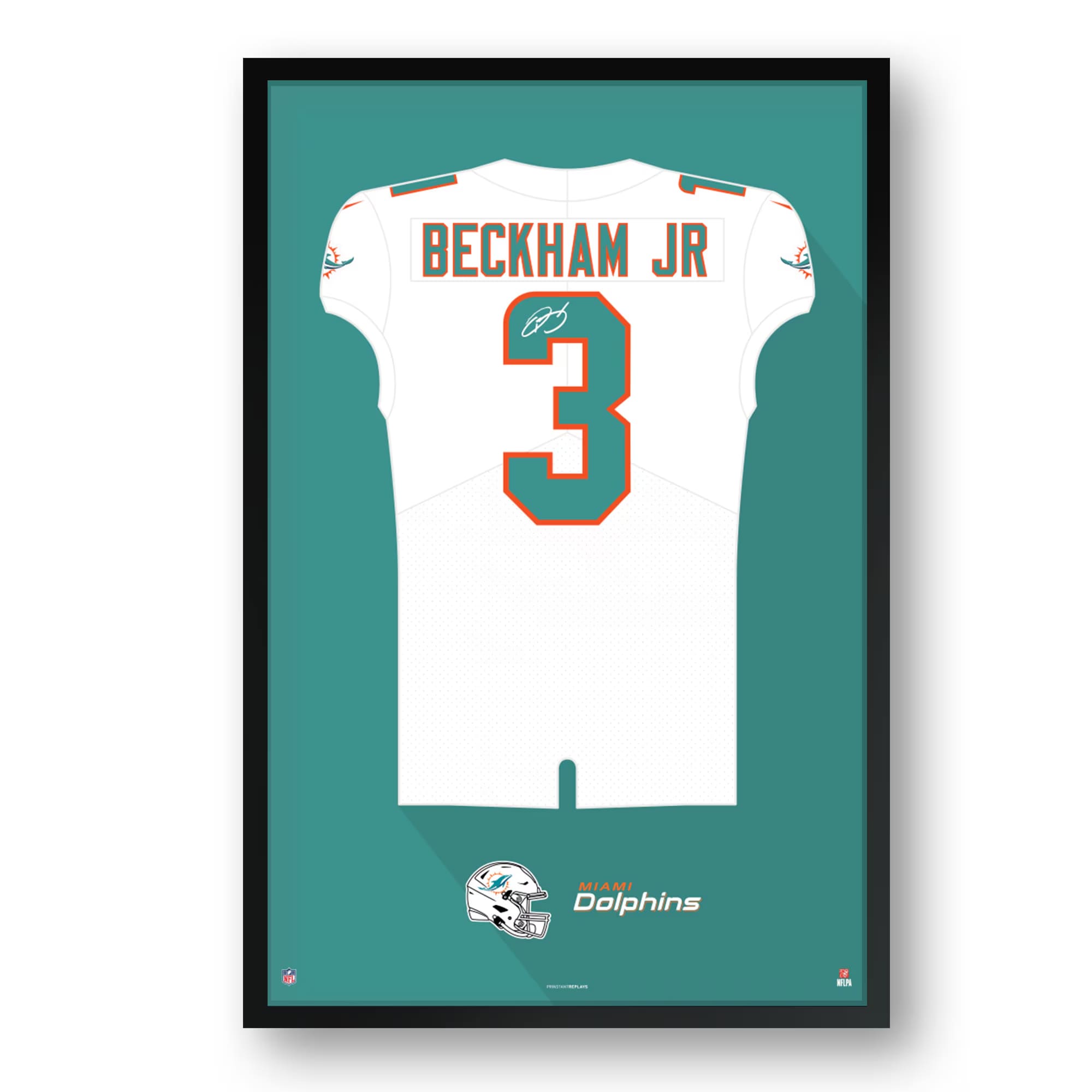 Odell Beckham Jr. Miami Dolphins Framed 27" x 39" Jersey Art Print
