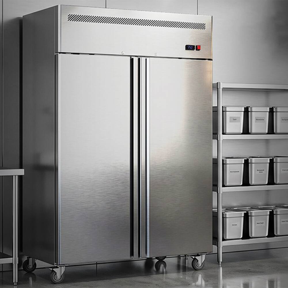 Alt View 5. Coolake - Coolake 48” 36 Cu.ft Commercial Refrigerator with Top Mount Compressor in Stainless Steel for Restaurant Garage Bakery - Stainless Steel.