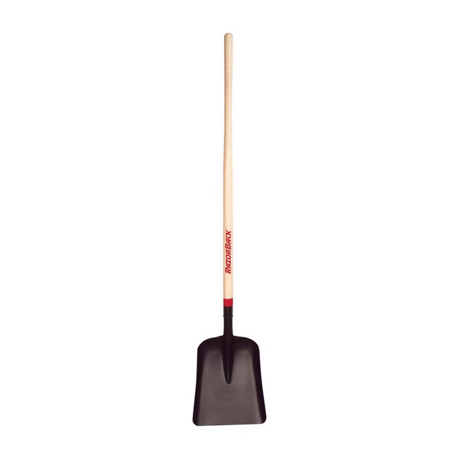 Front. Razor - Razor-Back 58.75 in. Steel Scoop Eastern Pattern Shovel Wood Handle.