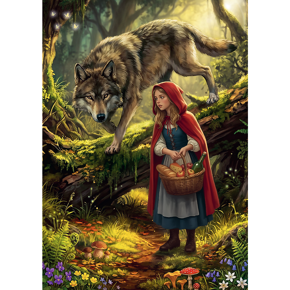 Alt View 1. Trefl - Trefl Premium Plus Enchanted Fairy Tales Little Red Riding Hood and the Wolf 500 Piece Puzzle - Multicolor.
