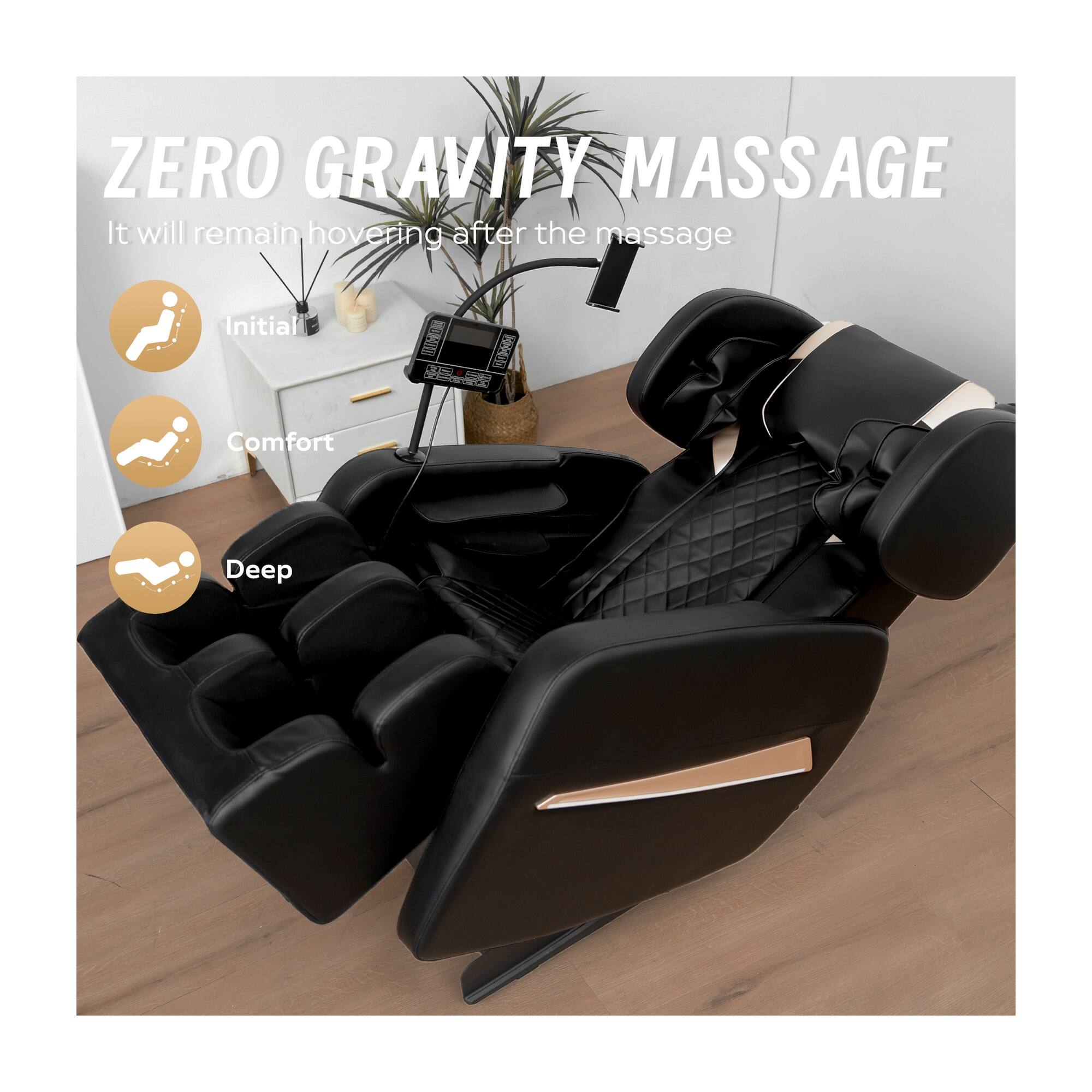 ZERO GRAVITY MASSAGE  
It will remain hovering after the massage

Initial  
Comfort  
Deep