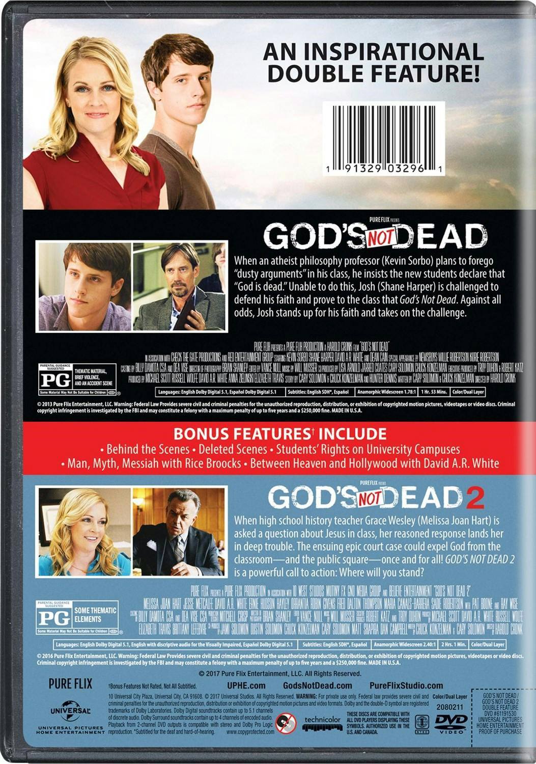 Back. God's Not Dead/God's Not Dead 2 (DVD Double Feature) [DVD].