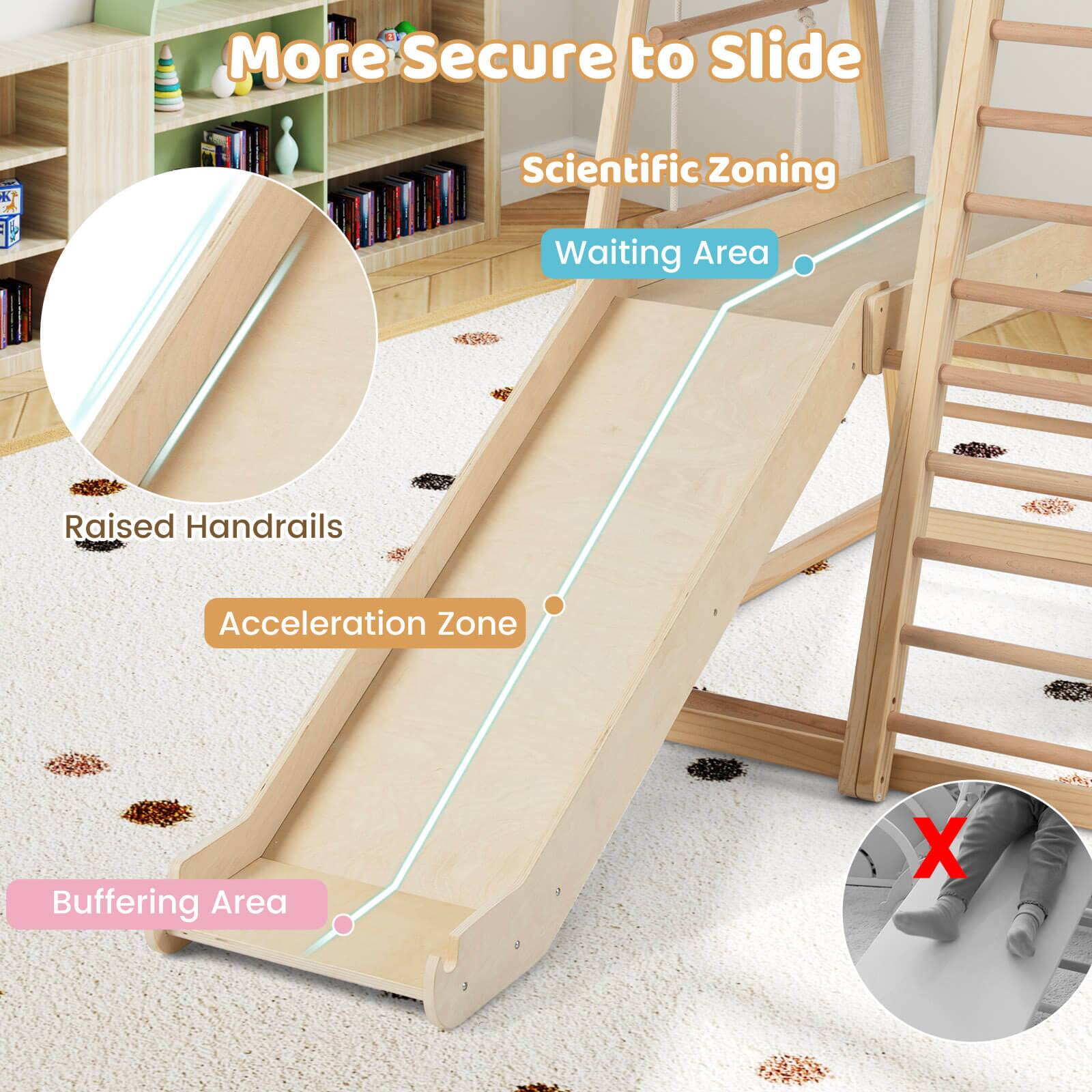 More Secure to Slide  
Scientific Zoning  
Raised Handrails  
Waiting Area  
Acceleration Zone  
Buffering Area
