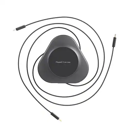 Front. ReelCharge - ReelCharge - Veratek 3-in-1 100W Powerstation with 25W Wireless Charging (Black).