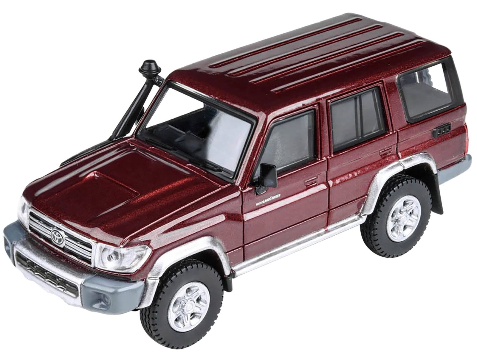 Alt View 2. Paragon - 2014 Toyota Land Cruiser 76 Merlot Red Metallic 1/64 Diecast Model Car by Paragon Models.