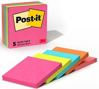 Post-it Note Pads
5 Note Pads
500 Total Sheets
3M