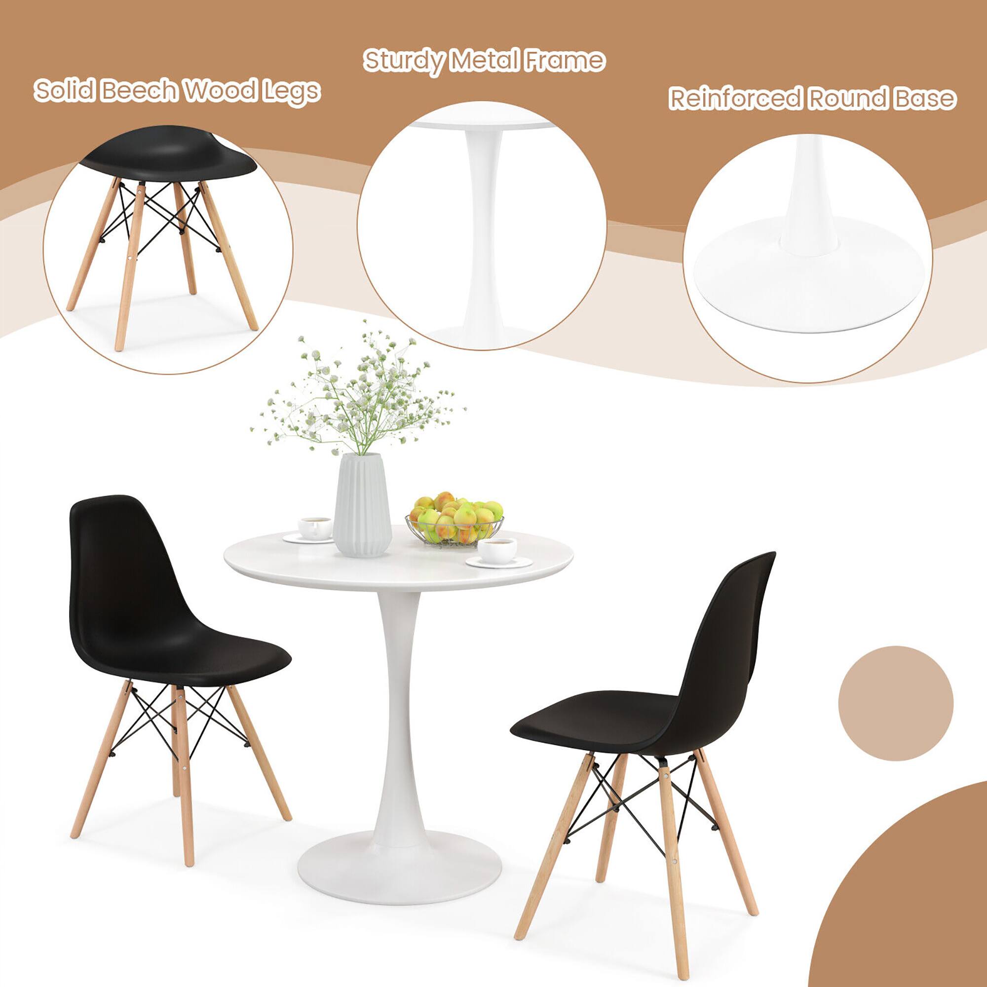 Solid Beech Wood Legs  
Sturdy Metal Frame  
Reinforced Round Base