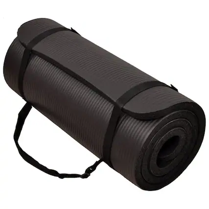 Front. BalanceFrom Fitness - BalanceFrom Yoga Mat, 1" Extra Thick Exercise Pilates Workout Mat, Graphite - Graphite Gray.
