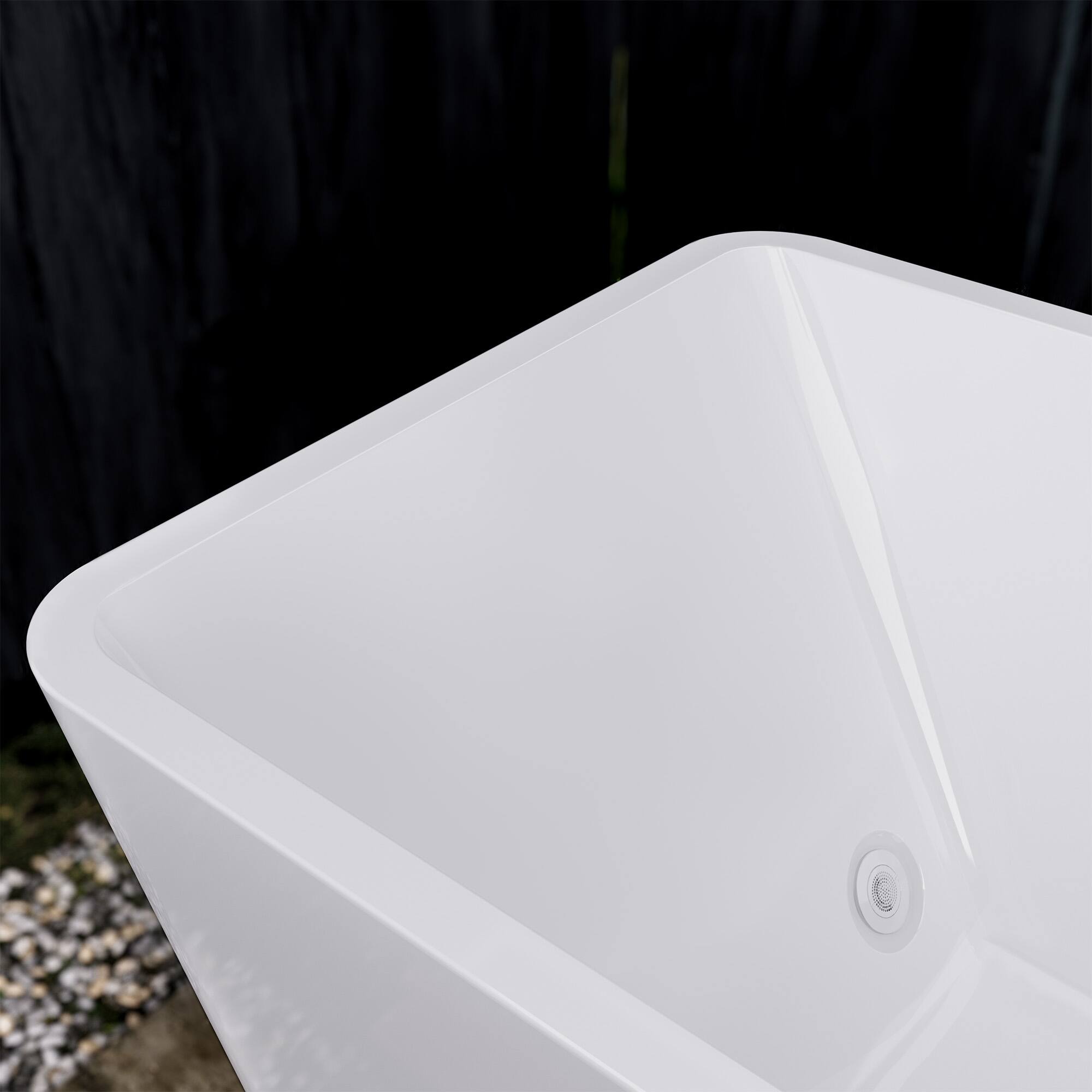 Alt View 1. Empava - All-in-one 77 in. x 31.5 in. Cold Plunge Bathtub 2 Jets Ice Bath Tub W/ Insulation Lid - Chiller - Heater in White - White.