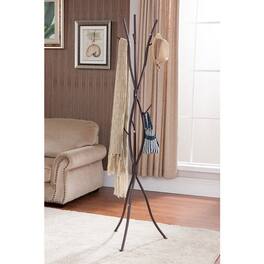 Hivvago - Metal Tree Branch Style Coat Rack with Multiple Hooks - Bronze