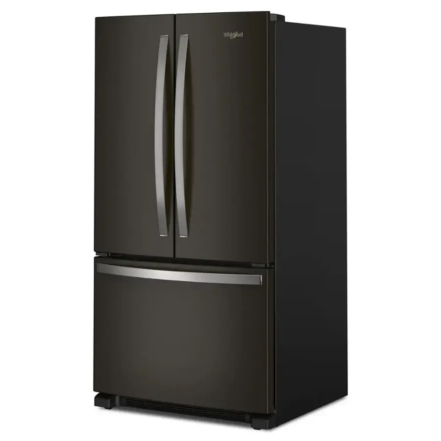 Alt View 5. Whirlpool - 25.2 Cu. Ft. French Door Smart Refrigerator with Elevated Deli Drawer - Black Stainless Steel.