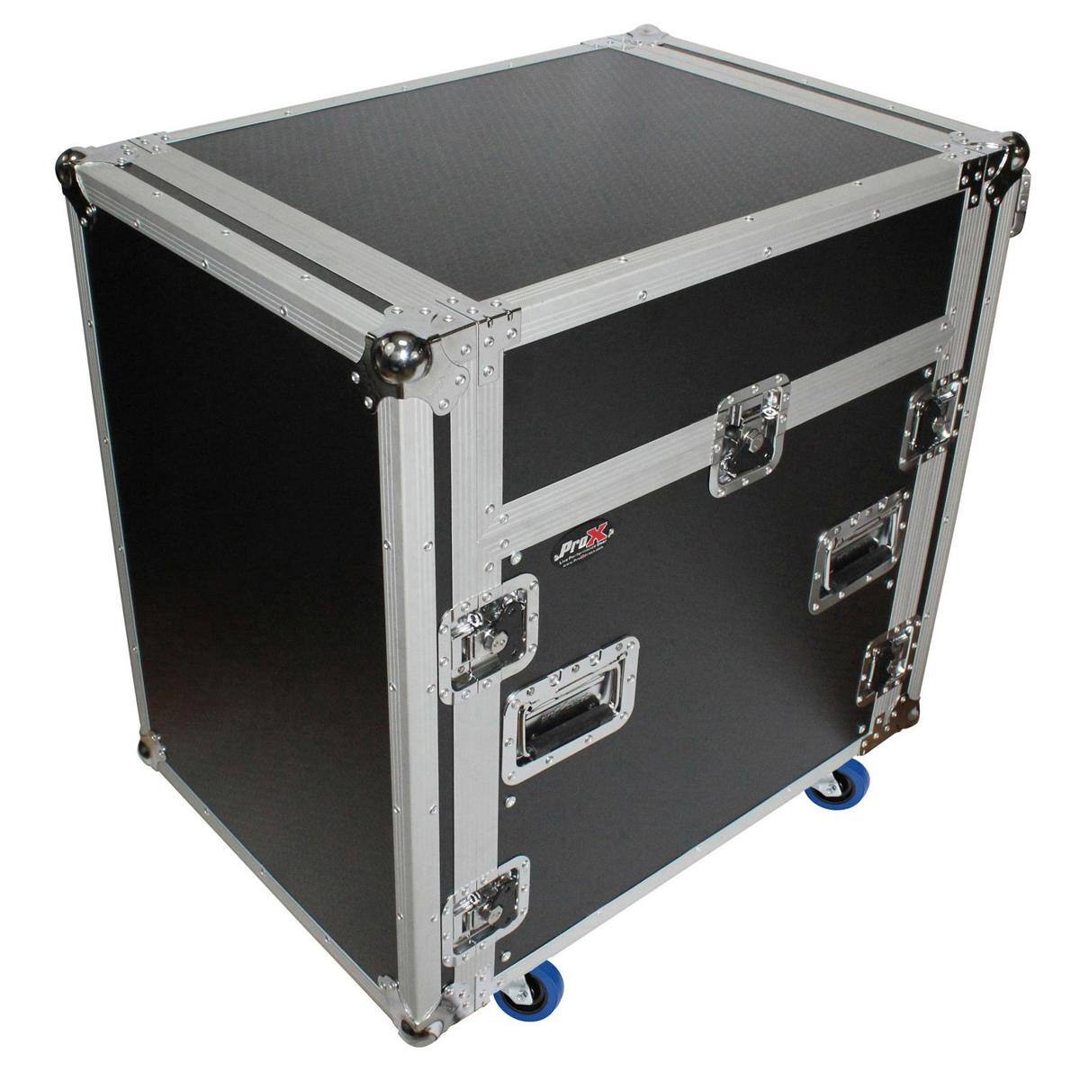 Alt View 1. ProX - ProX T-12MRSS13ULT Flight Case with Laptop Shelf and Casters for 12U Rack x 13U Top Mixer DJ Combo.