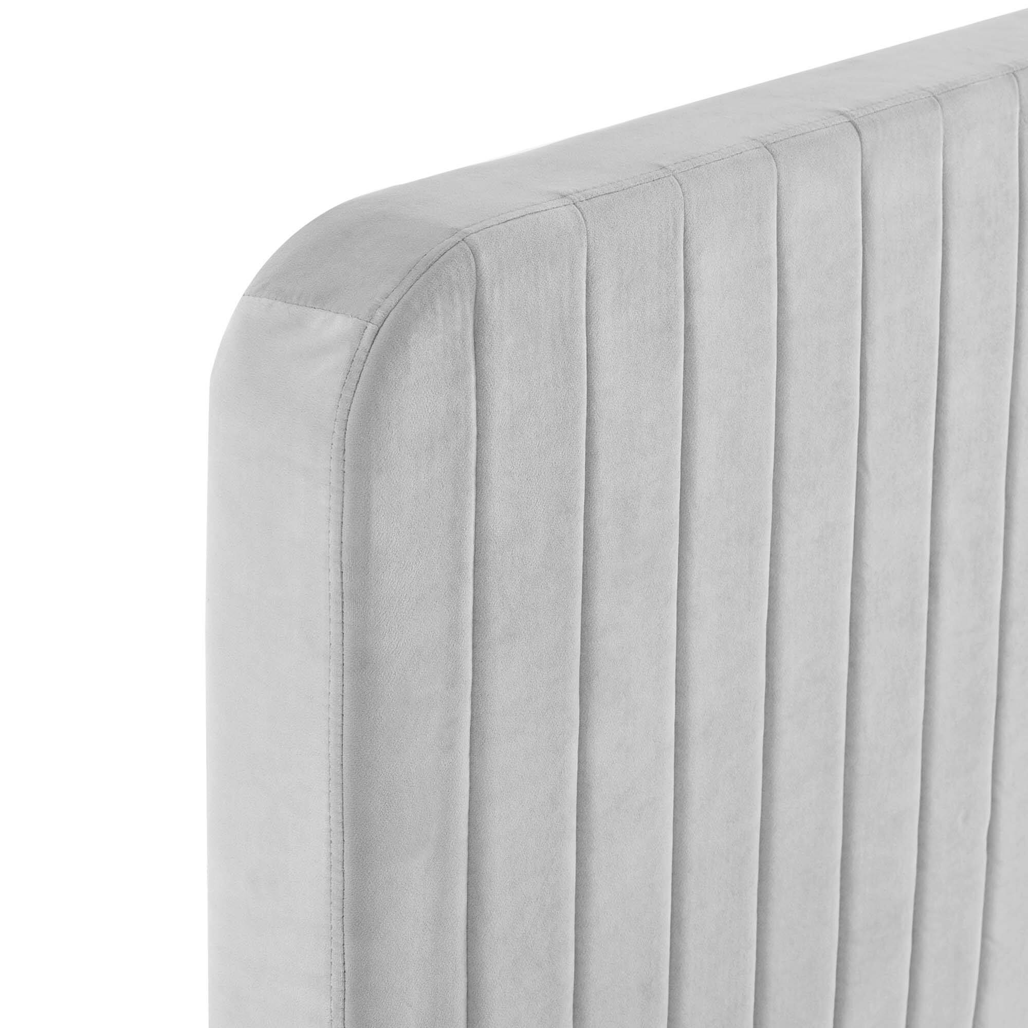 Alt View 2. Modway - Corene Vinyl Full Platform Bed with Squared Tapered Legs - White.