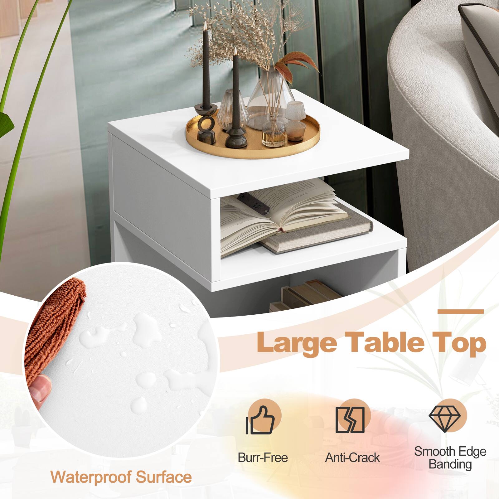 Large Table Top

- Waterproof Surface
- Burr-Free
- Anti-Crack
- Smooth Edge Banding