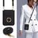Left. Dteck - For Motorola Razr (2024) Shockproof Leather Ring Kickstand Protective Wallet Case with Shoulder Strap / Lanyard - Black.