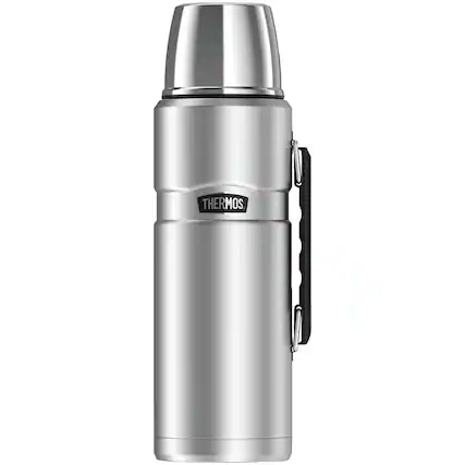Front. Thermos - Stainless King Vacuum Insulated Stainless Steel Beverage Bottle 2 L - Matte Steel.