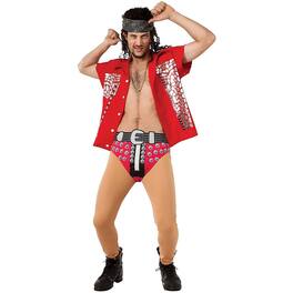 Rubies - LMFAO Sky Blue I'm Sexy And I Know It Costume Adult One Size Fits Most Up To 44 - Red