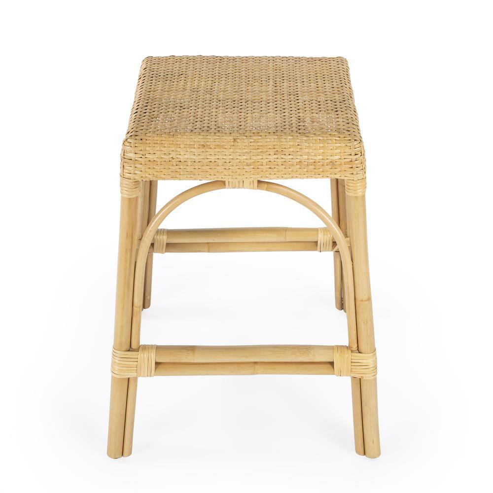 Alt View 1. Butler Specialty - Robias Rectangular Rattan 24.5" Counter Stool - Natural.