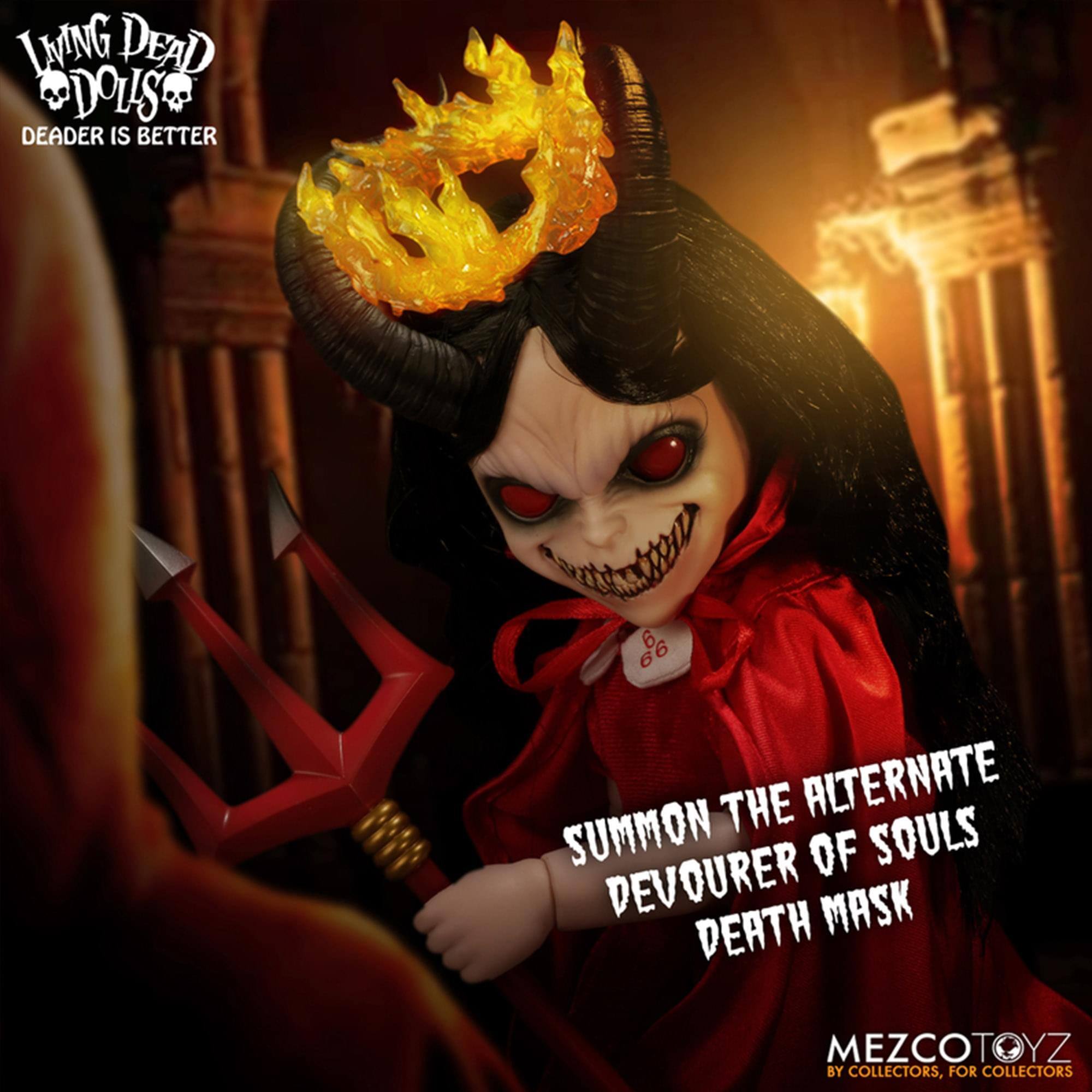 LIVING DEAD DOLLS: DEADER IS BETTER - THE ALTERNATE SUMMON OF SOULS DEVOURER DEATH MASK - MEZCOTOYZ BY COLLECTORS, FOR COLLECTORS