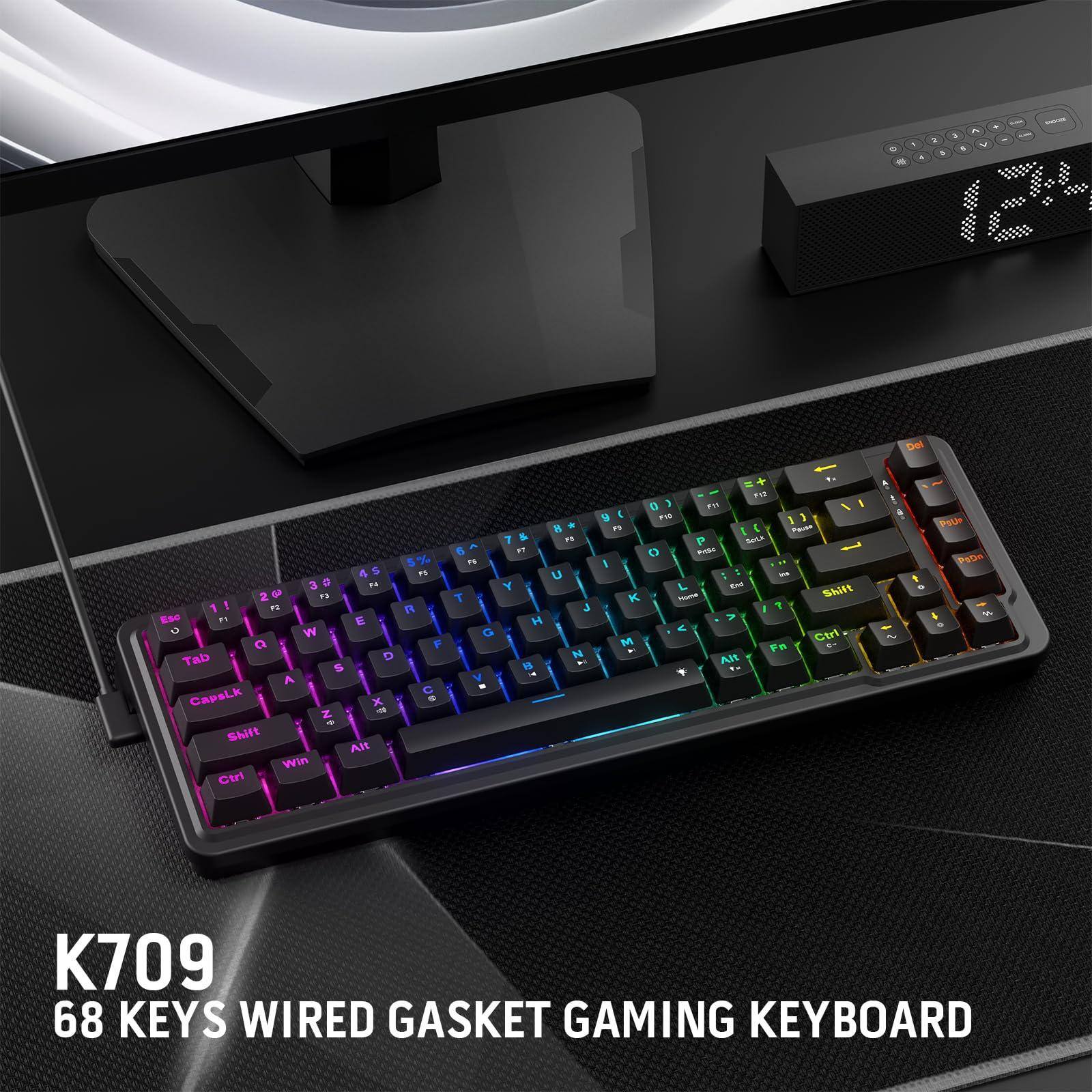 K709  
68 KEYS WIRED GASKET GAMING KEYBOARD