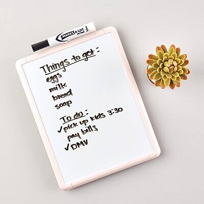 Things to get:
- eggs
- milk
- bread
- soap

To do:
- Pick up kids 3:30
- Pay bills
- DMV