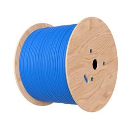 Cables Direct Online - Cat6A Ethernet Cable 1000ft Bulk 23AWG Solid Bare Copper UTP PoE++ 10Gbps High-Speed Wire - Blue