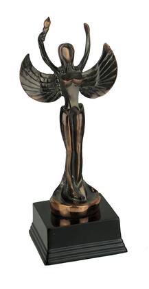 Zeckos - Finish Abstract Victory Angel Achievement Trophy Statue - Bronze