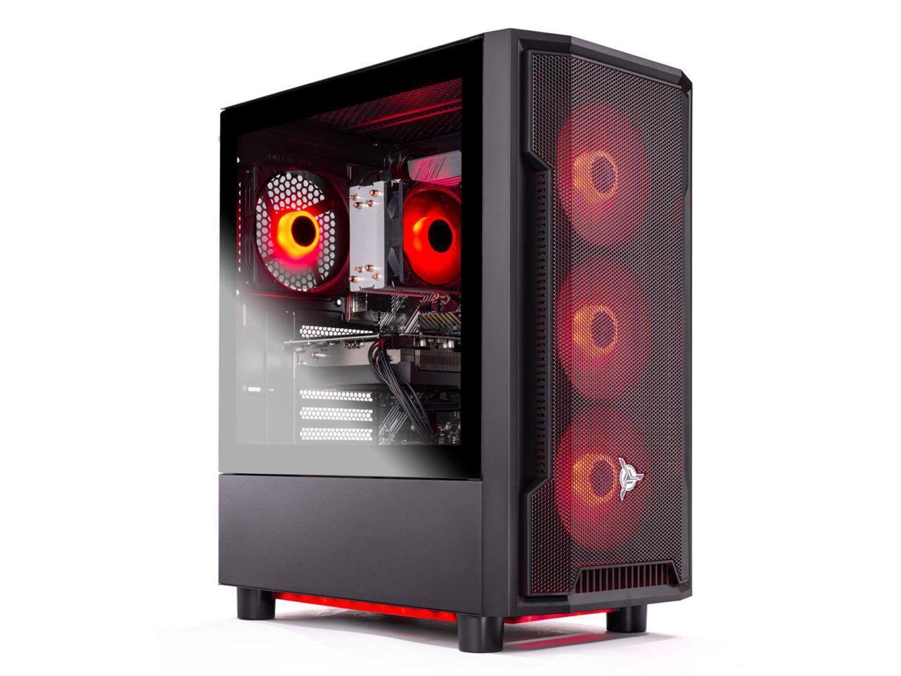 Alt View 2. Skytech Gaming - Skytech Gaming Shadow PC, Ryzen 7 5700, RTX 5050 8GB, 1TB SSD, 16GB RAM, 650W PSU, Wi-Fi, Win 11 - Black.