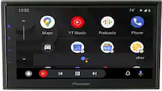 Front. Pioneer - DMH Series 6.8in. 1-DIN Android Auto and Apple CarPlay Compatible Bluetooth Multimedia Digital Media Receiver - Black.