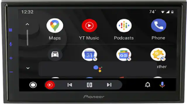 Front. Pioneer - DMH Series 6.8in. 1-DIN Android Auto and Apple CarPlay Compatible Bluetooth Multimedia Digital Media Receiver - Black.