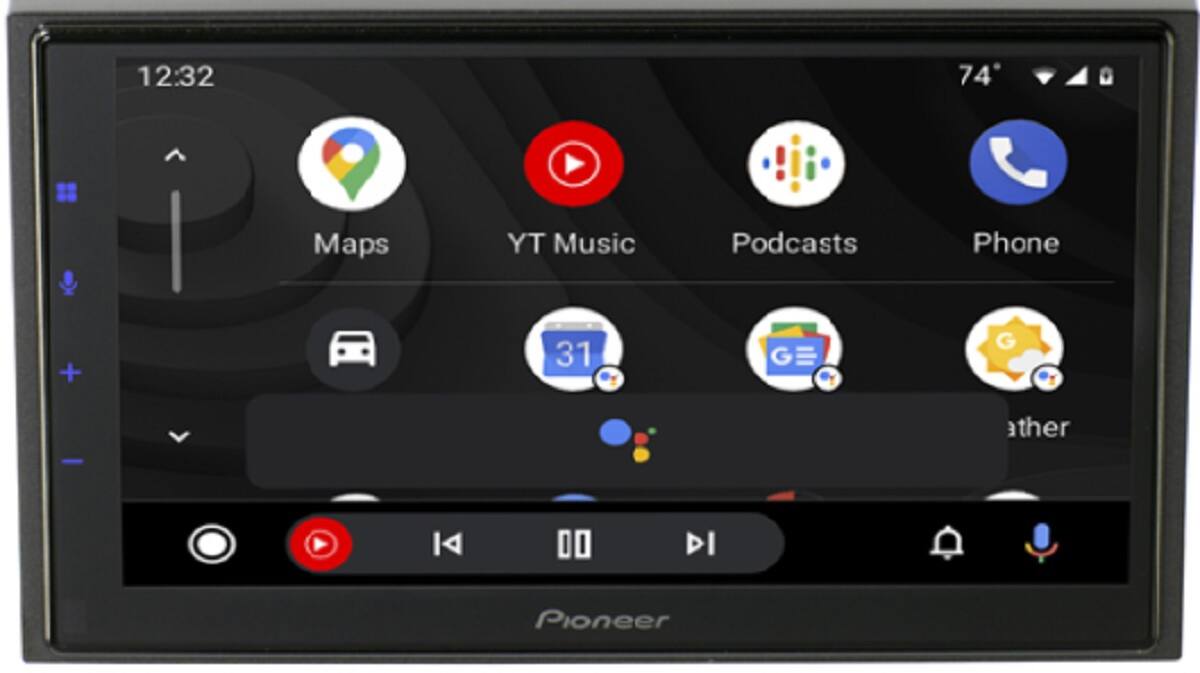 Front. Pioneer - DMH Series 6.8in. 1-DIN Android Auto and Apple CarPlay Compatible Bluetooth Multimedia Digital Media Receiver - Black.